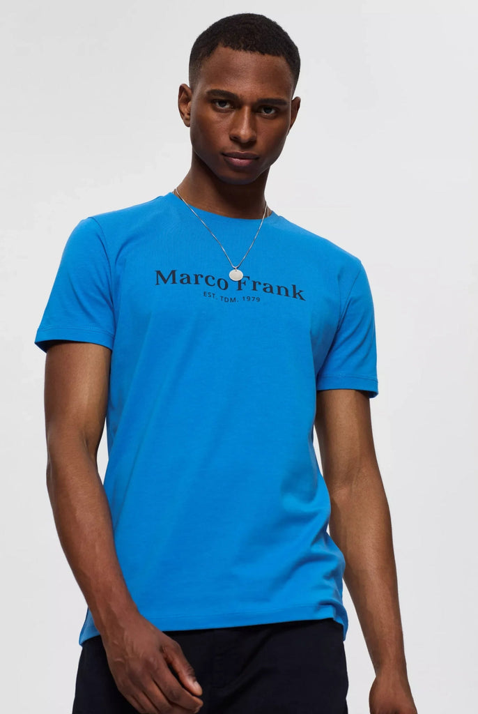 Marco Frank - Est In Paris - Jacques: T-Shirt Avec Logo Imprimé - Bleu Royal
