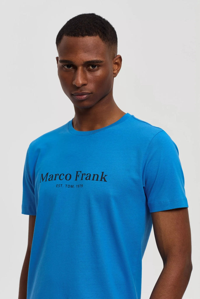 Marco Frank - Est In Paris - Jacques: T-Shirt Avec Logo Imprimé - Bleu Royal