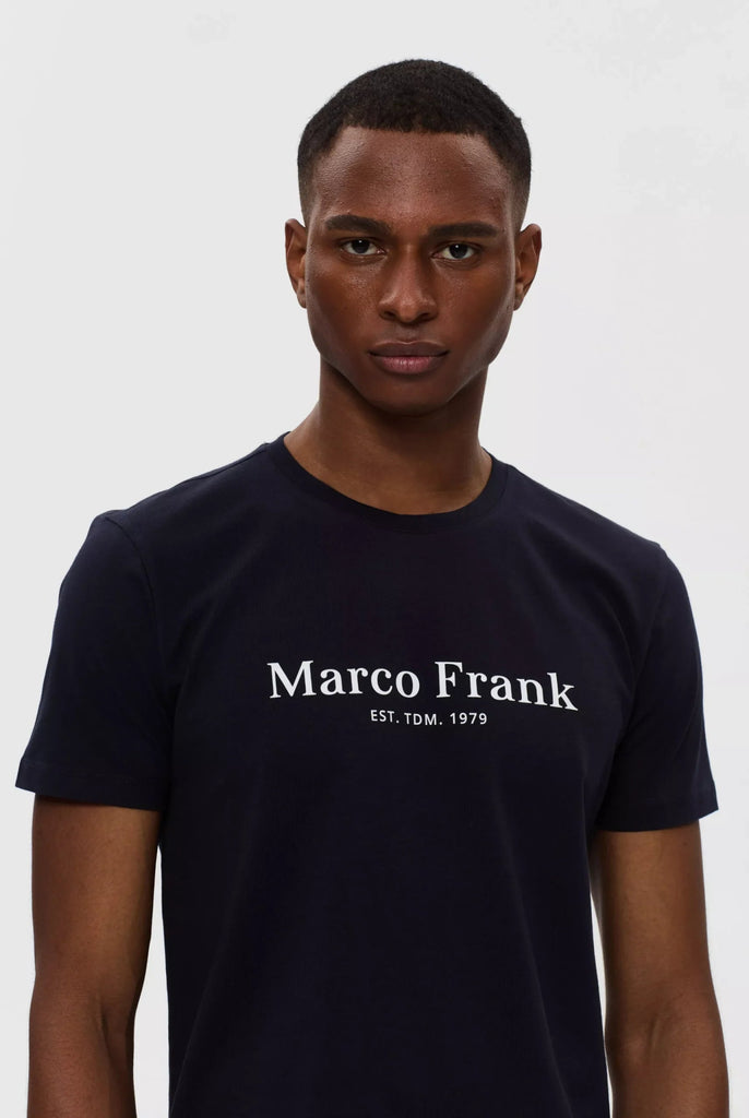 Marco Frank - Est In Paris - Jacques: T-Shirt Avec Logo Imprimé - Bleu Marine