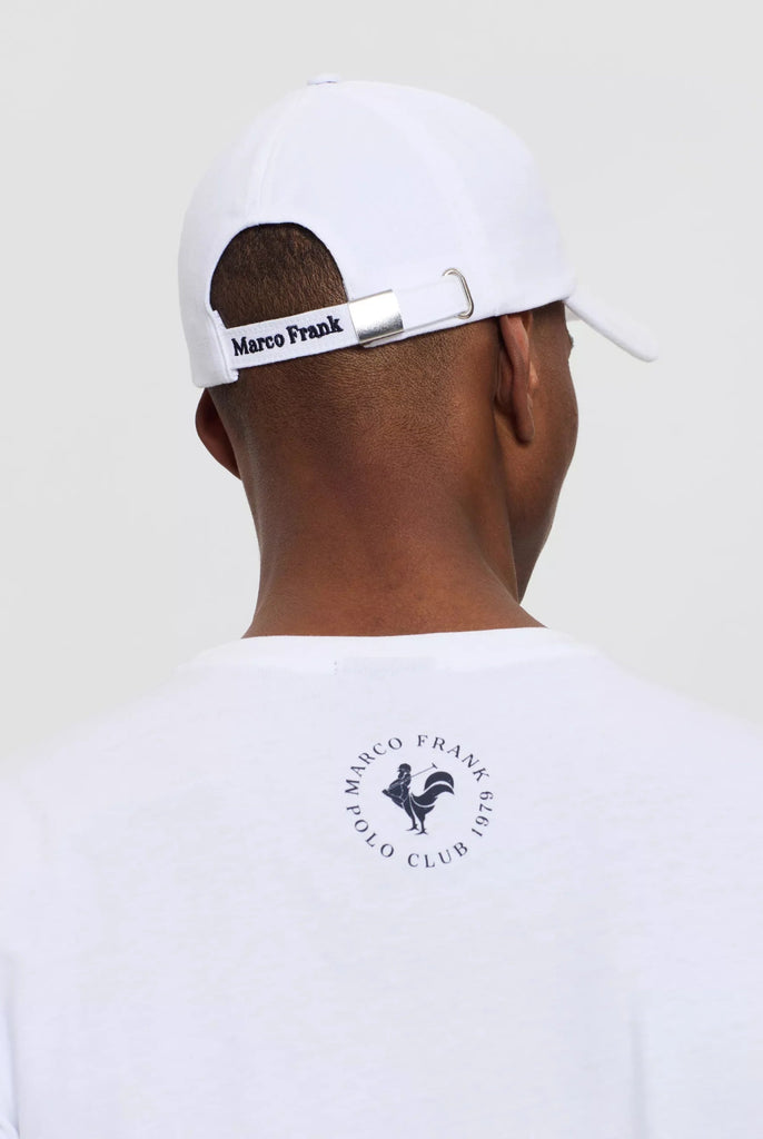 Marco Frank - Josse: Casquette Avec Logo de Coq Emblématique Brodé - Blanc
