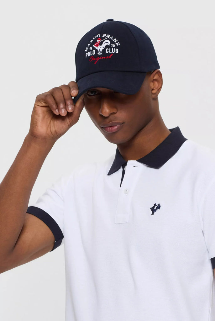 Marco Frank - Josse: Casquette Avec Logo de Coq Emblématique Brodé - Bleu Marine