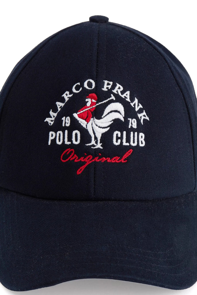Marco Frank - Josse: Casquette Avec Logo de Coq Emblématique Brodé - Bleu Marine