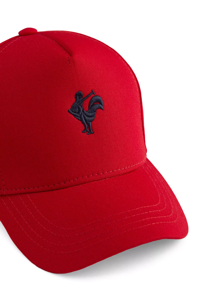 Marco Frank - Kaarle: Casquette Avec Logo de Coq Emblématique Brodé en Contraste - Rouge