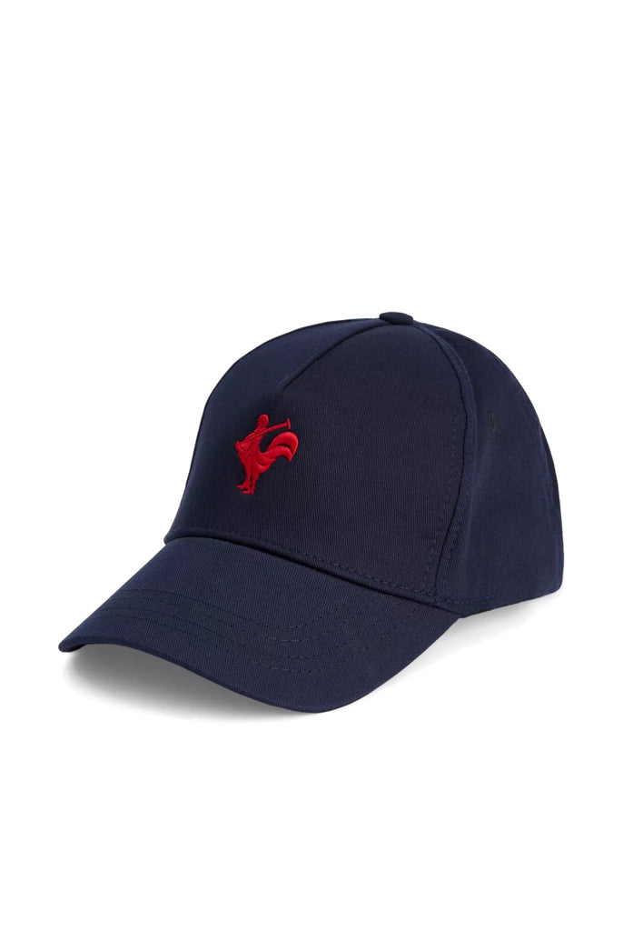 Marco Frank - Kaarle: Casquette Avec Logo de Coq Emblématique Brodé en Contraste - Bleu Marine