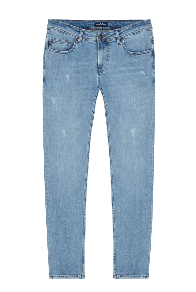 Marco Frank - Kalman: Jean Regular Fit En Denim Stretch Avec Détails Déchirés - Est. In Paris