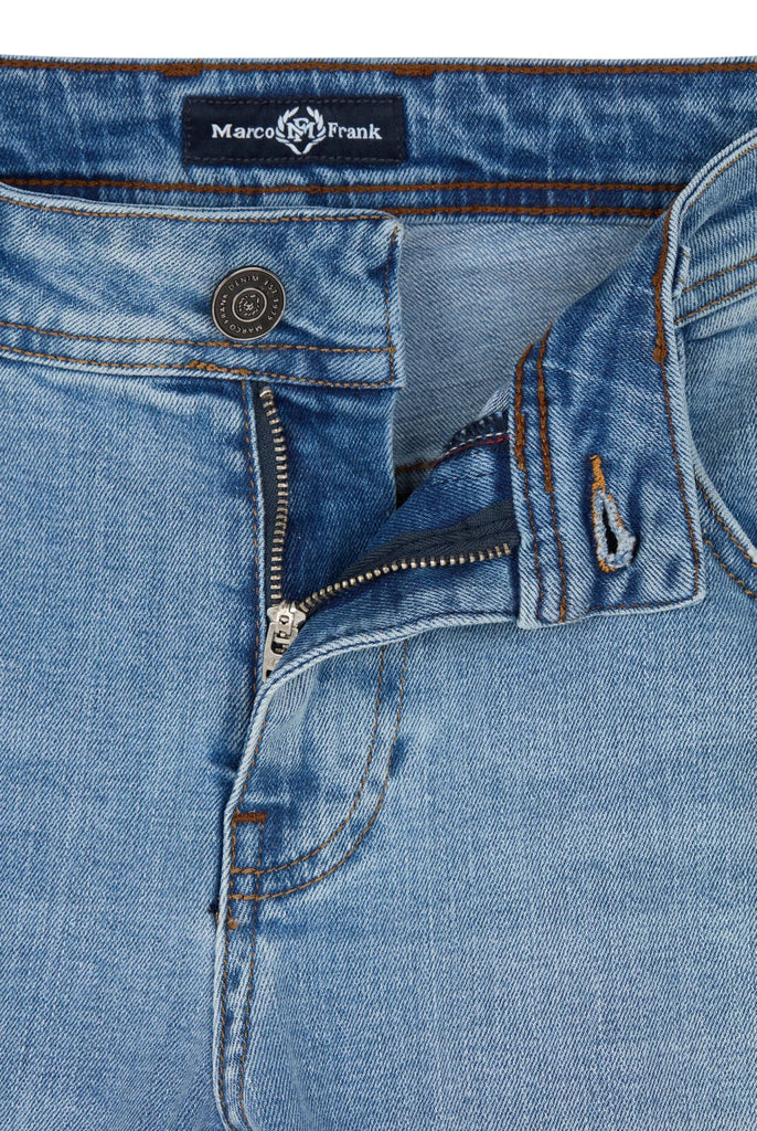 Marco Frank - Kalman: Jean Regular Fit En Denim Stretch Avec Détails Déchirés - Est. In Paris