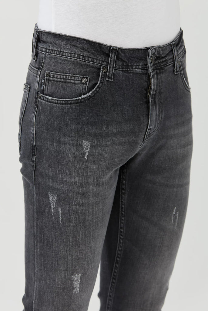 Marco Frank - Kalman: Jean Regular Fit En Denim Stretch Avec Détails Déchirés - Est. In Paris