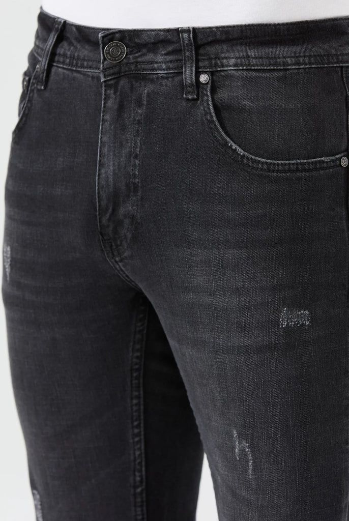 Marco Frank - Kalman: Jean Regular Fit En Denim Stretch Avec Détails Déchirés - Est. In Paris