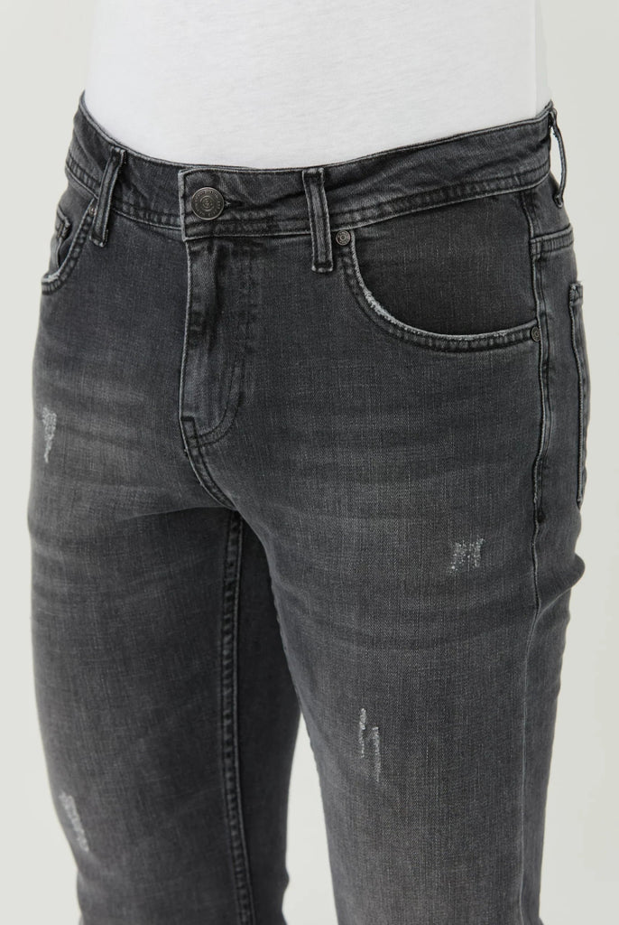 Marco Frank - Kalman: Jean Regular Fit En Denim Stretch Avec Détails Déchirés - Est. In Paris