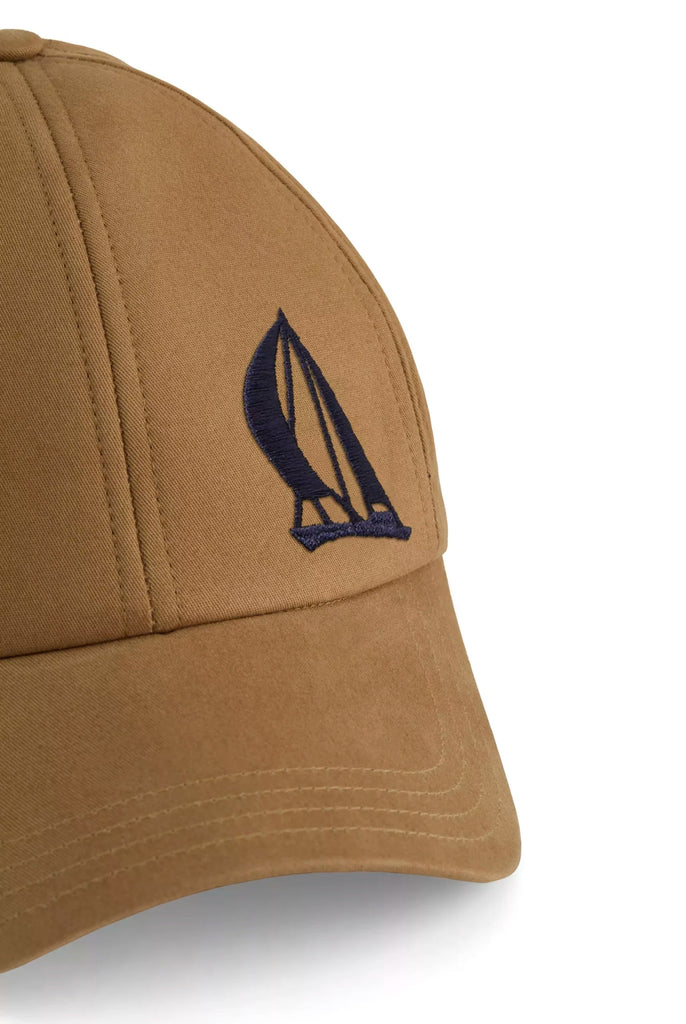 Marco Frank - Lenard: Casquette Avec Logo de Voile Brodé en Contraste - Brun