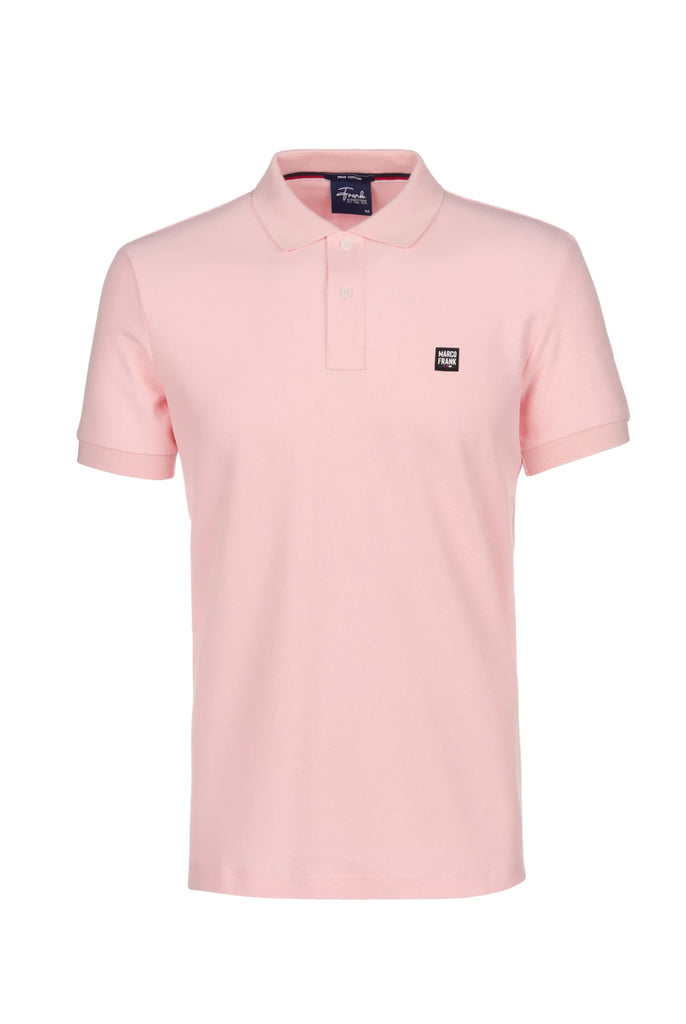 Marco Frank - Louise: Polo Avec Écusson Logo en Silicone - Rose
