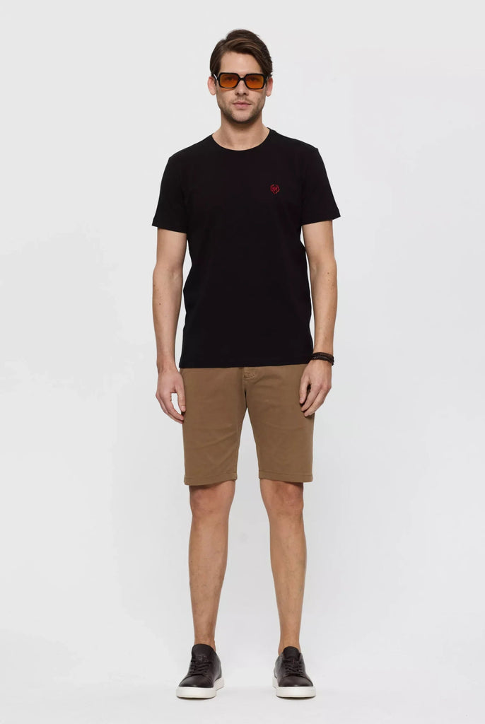 Marco Frank - Marco: T-shirt Avec Logo Couronne Brodé - Noir