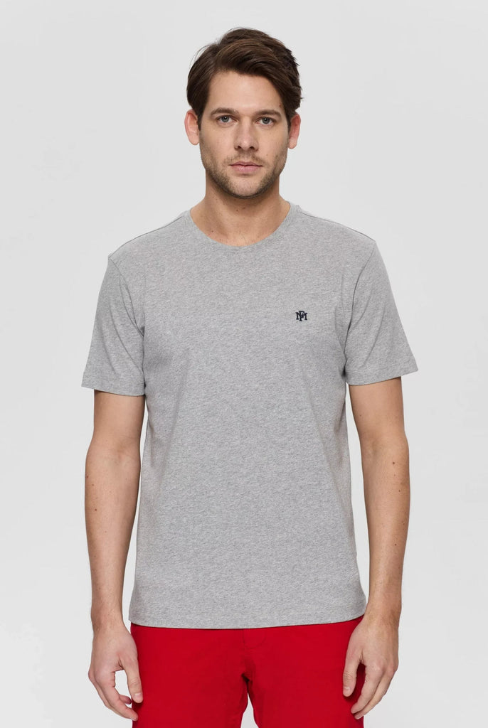 Philippe: T-shirt Avec Monogramme Brodé Logo MF - Marco Frank