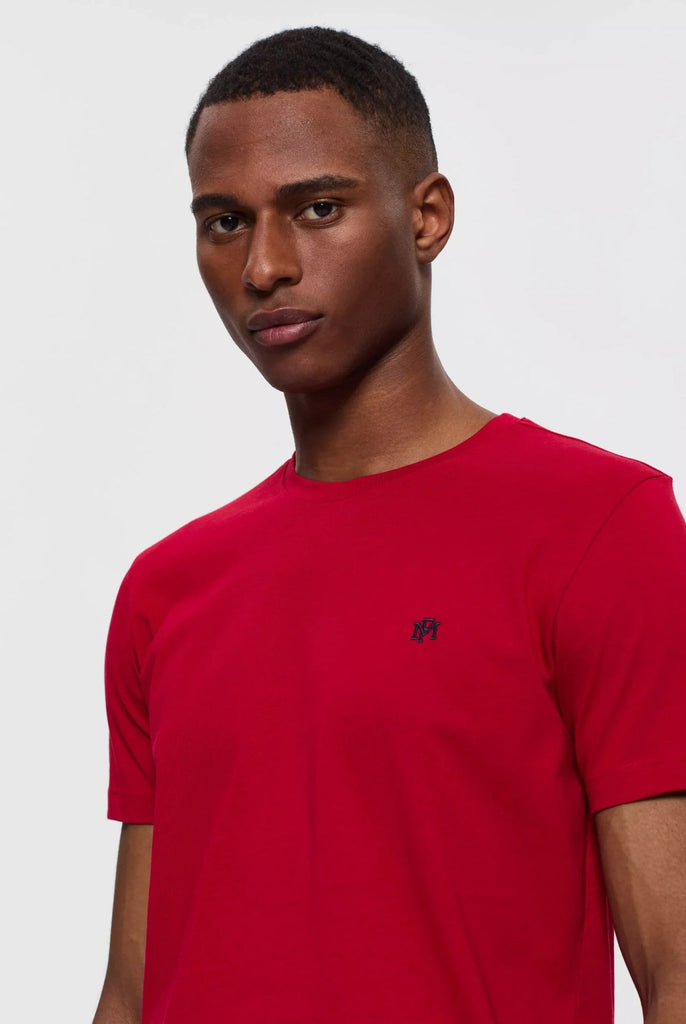 Philippe: T-shirt Avec Monogramme Brodé Logo MF - Marco Frank