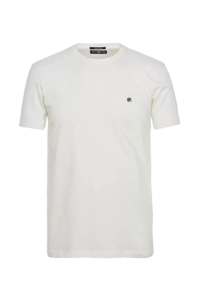 Philippe: T-shirt Avec Monogramme Brodé Logo MF - Marco Frank