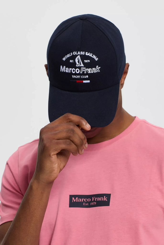 Salinger: Casquette Avec Broderie À Motif Nautique - Marco Frank