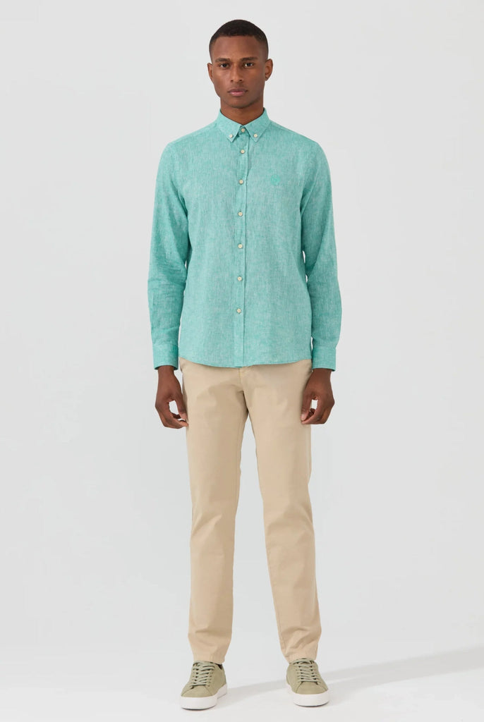 Stéphane: Chemise En Lin Classique à Manches Longues - Marco Frank