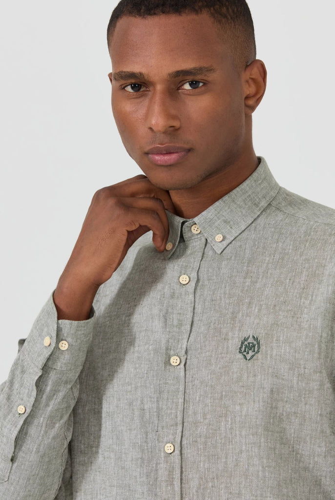 Stéphane: Chemise En Lin Classique à Manches Longues - Marco Frank