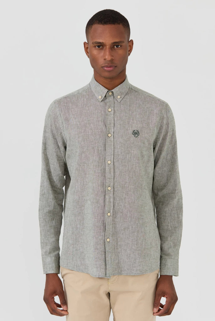 Stéphane: Chemise En Lin Classique à Manches Longues - Marco Frank