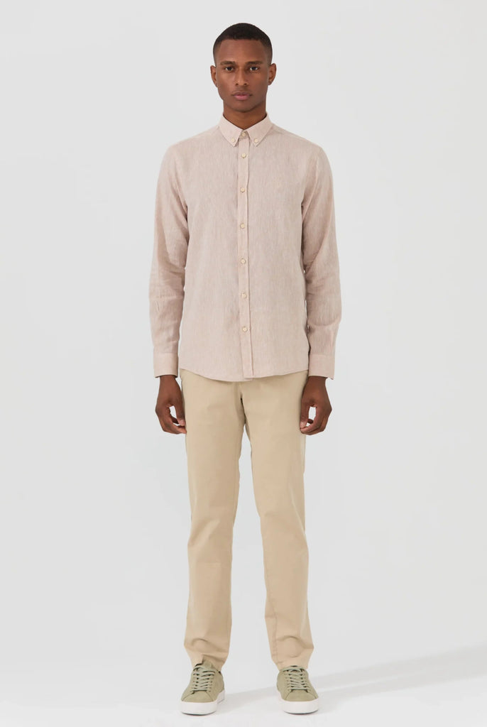 Stéphane: Chemise En Lin Classique à Manches Longues - Marco Frank
