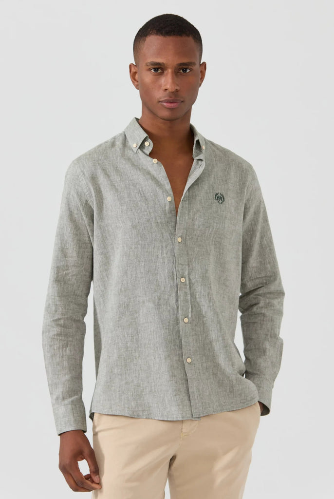 Stéphane: Chemise En Lin Classique à Manches Longues - Marco Frank
