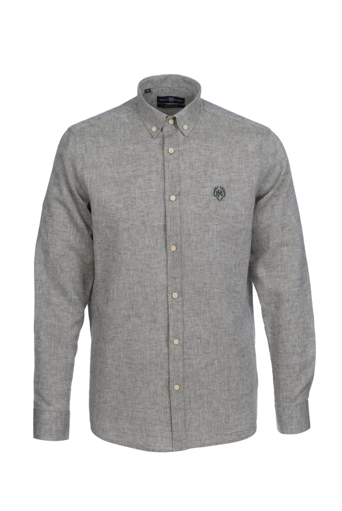 Stéphane: Chemise En Lin Classique à Manches Longues - Marco Frank