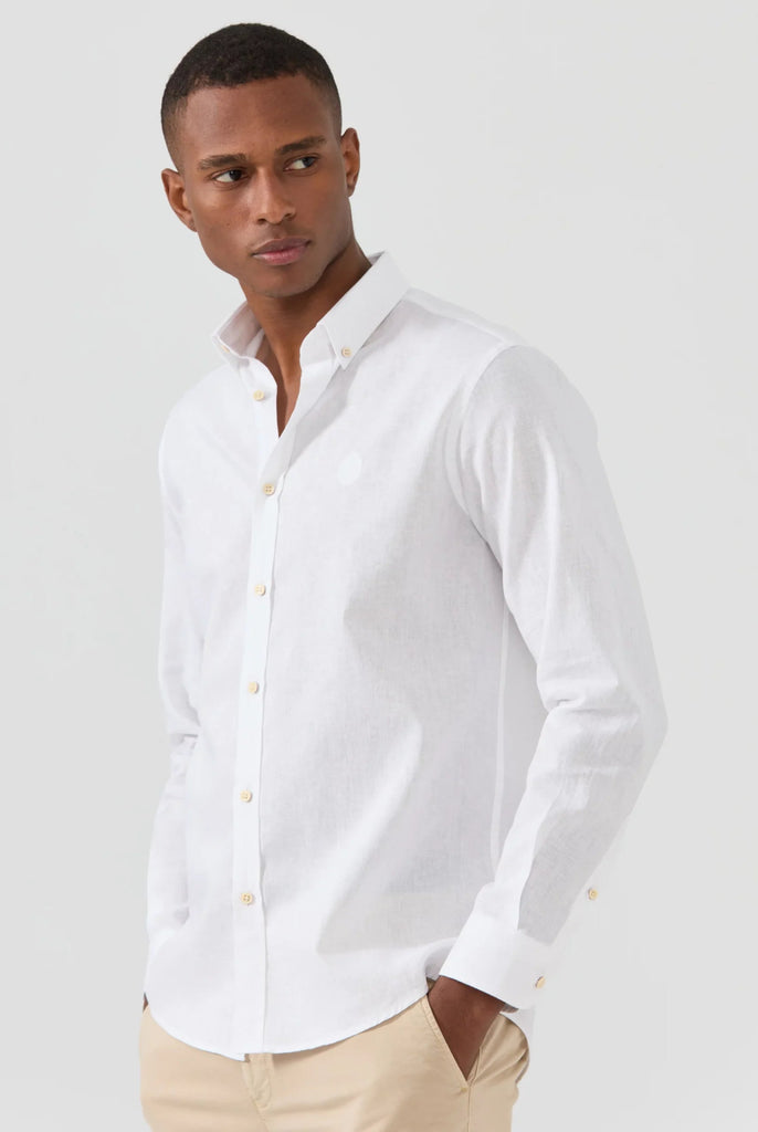 Stéphane: Chemise En Lin Classique à Manches Longues - Marco Frank