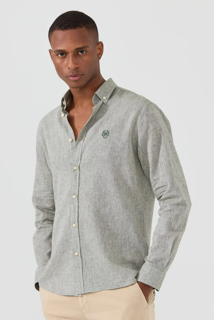 Stéphane: Chemise En Lin Classique à Manches Longues - Marco Frank