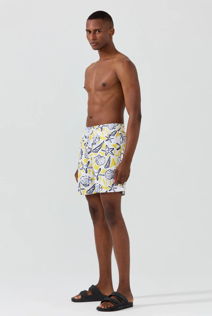 Teddie: Short de Bain à Imprimé Nautique, Séchage Rapide - Marco Frank
