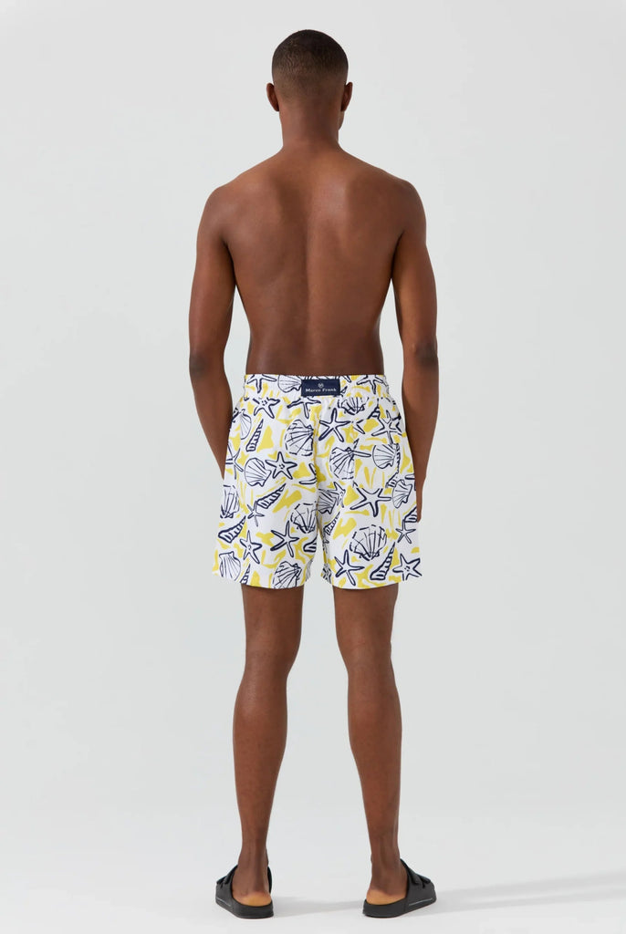 Teddie: Short de Bain à Imprimé Nautique, Séchage Rapide - Marco Frank