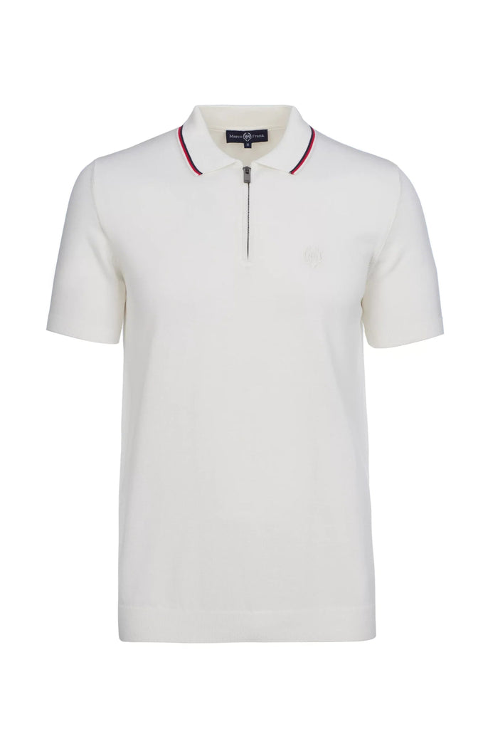 Thibault: Pull Polo Col Rayé - Marco Frank