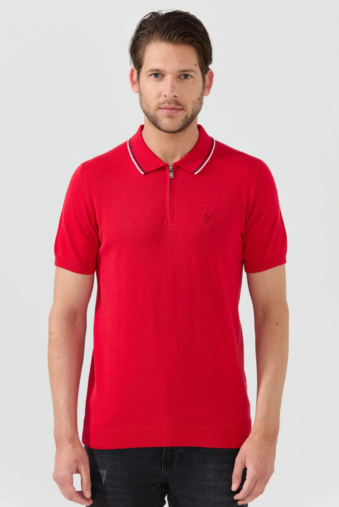 Thibault: Pull Polo Col Rayé - Marco Frank