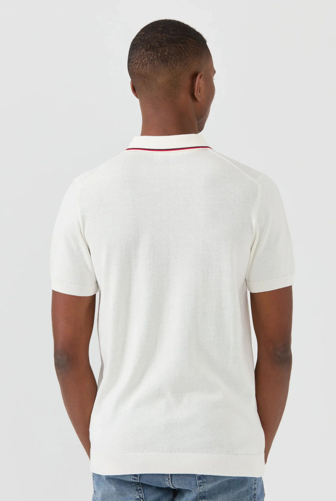 Thibault: Pull Polo Col Rayé - Marco Frank