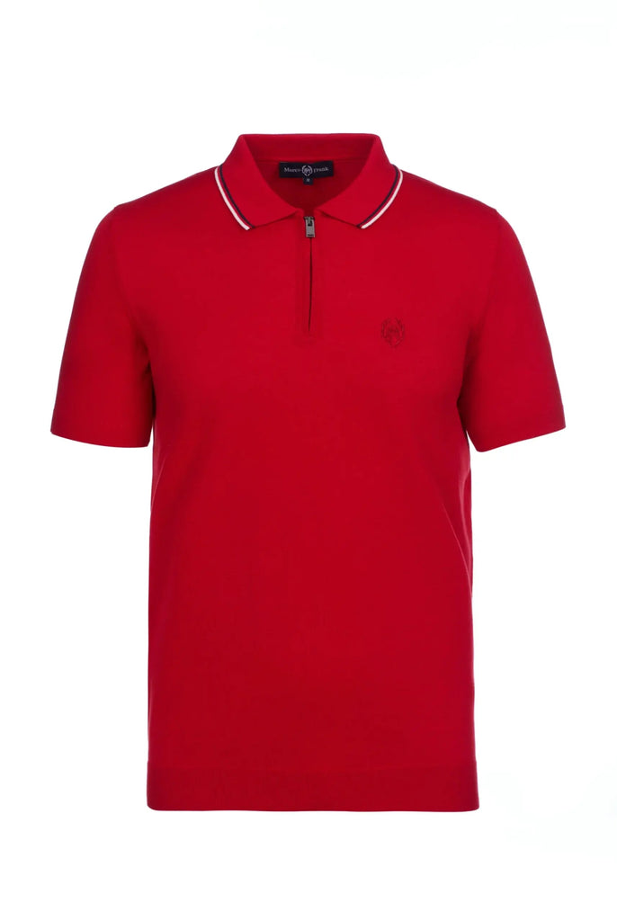 Thibault: Pull Polo Col Rayé - Marco Frank