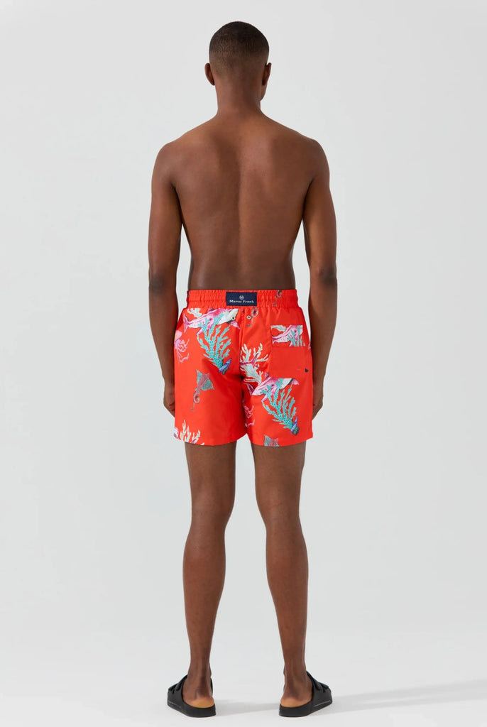 Varden: Short de Bain à Imprimé Sous La Mer, Séchage Rapide - Marco Frank