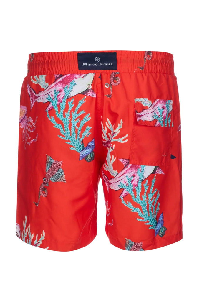 Varden: Short de Bain à Imprimé Sous La Mer, Séchage Rapide - Marco Frank