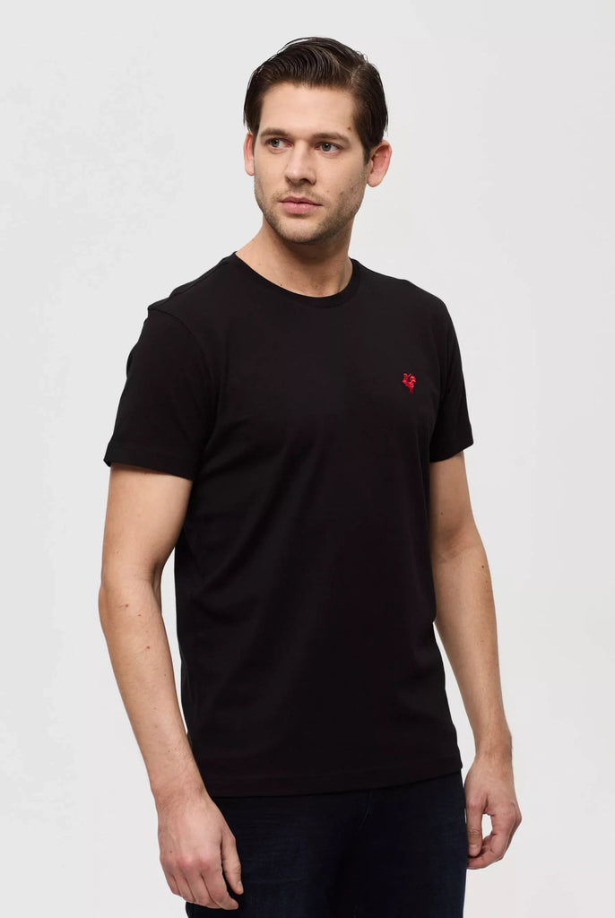 Vincent: T-Shirt Avec Logo de Coq Emblématique Brodé - Marco Frank