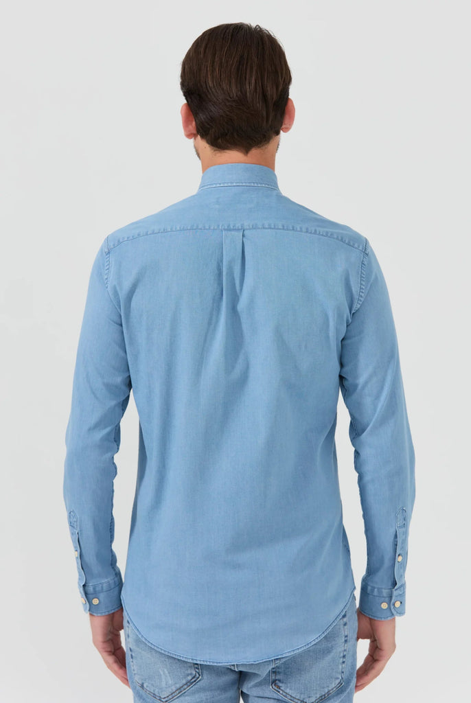 Wisconsin: Chemise En Jean Coupe Classique - Marco Frank