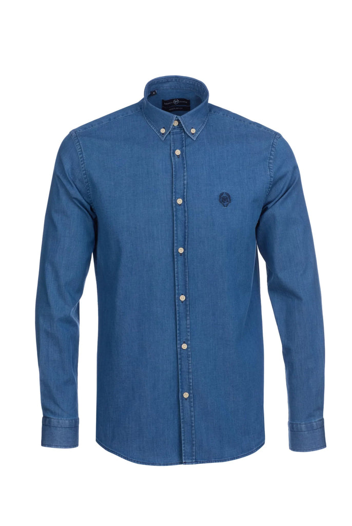 Wisconsin: Chemise En Jean Coupe Classique - Marco Frank