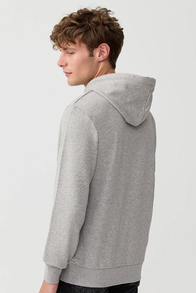 Marco Frank - Cartier Sweat Capuche Avec Logo Drapeau Brodé - Gris