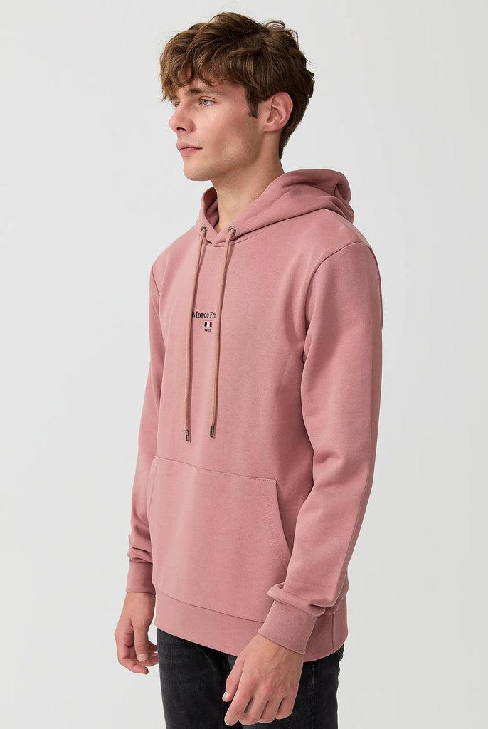 Marco Frank - Cartier Sweat Capuche Avec Logo Drapeau Brodé - Rose