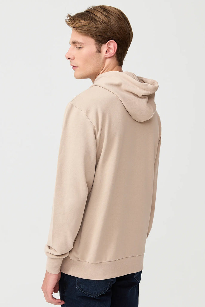 Marco Frank - Cartier Sweat Capuche Avec Logo Drapeau Brodé - Beige