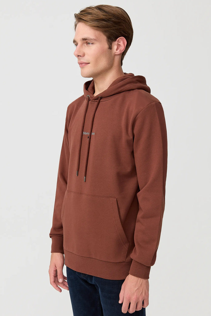 Marco Frank - Cartier Sweat Capuche Avec Logo Drapeau Brodé - Brun