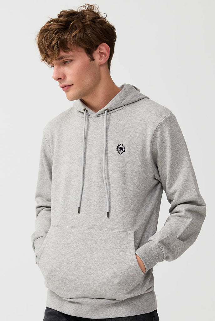 Marco Frank - Charles: Sweat Capuche Avec Logo Emblématique - Gris