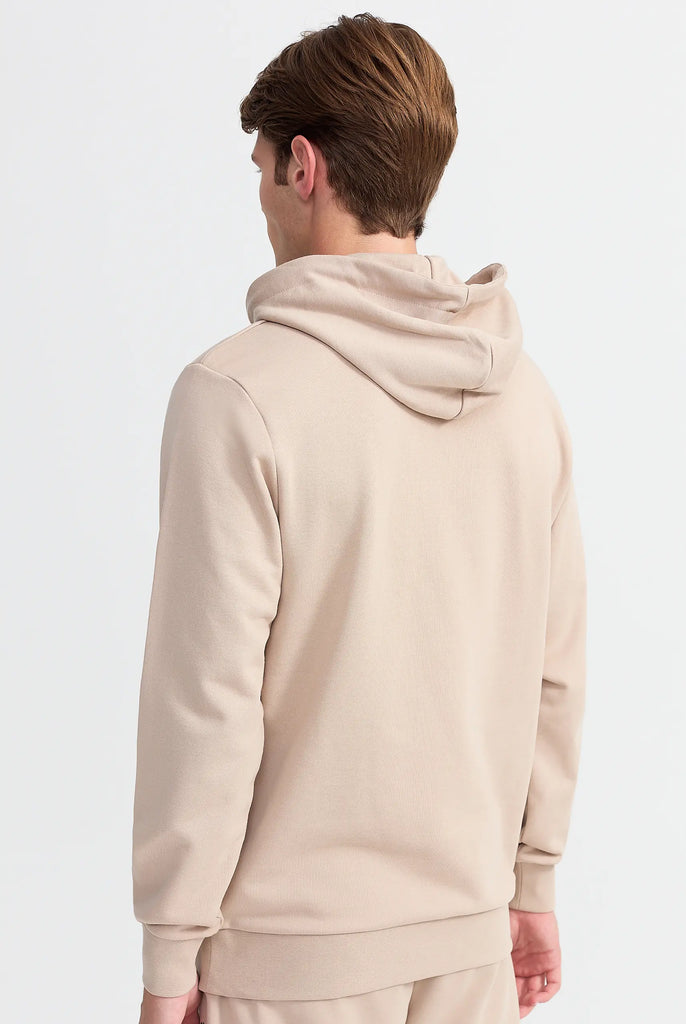 Marco Frank - Charles: Sweat Capuche Avec Logo Emblématique - Beige