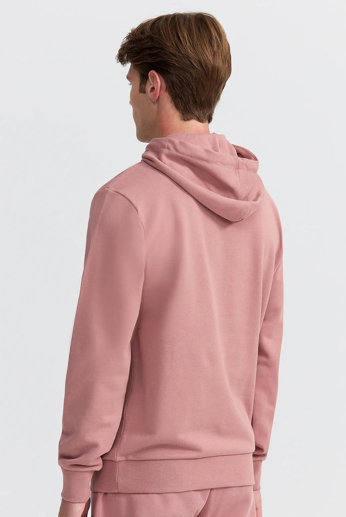 Marco Frank - Charles: Sweat Capuche Avec Logo Emblématique - Rose