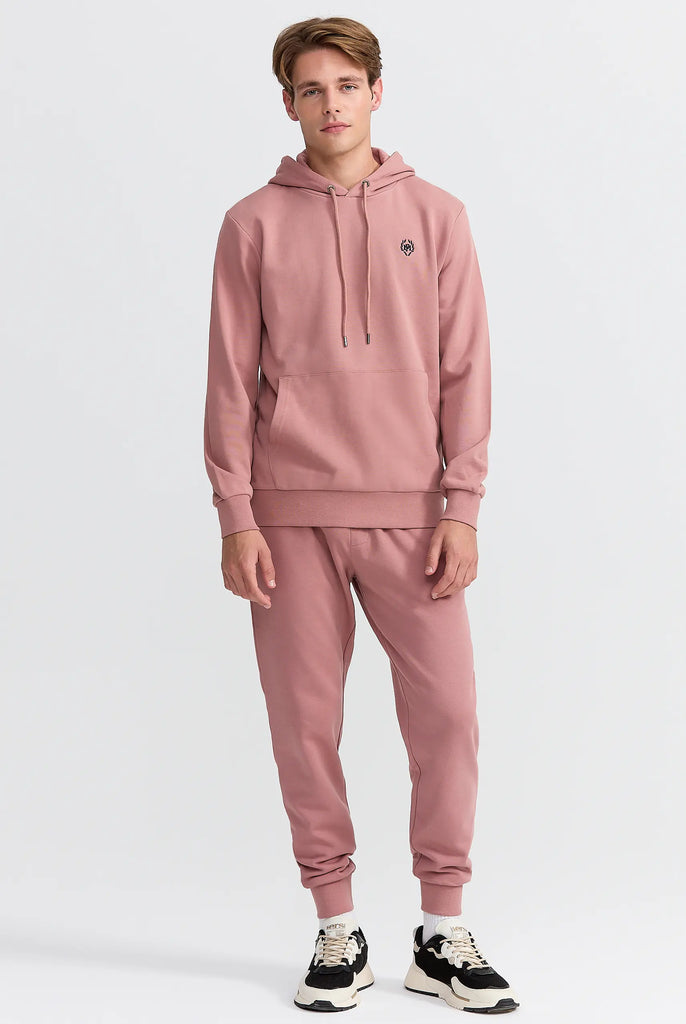 Marco Frank - Charles: Sweat Capuche Avec Logo Emblématique - Rose