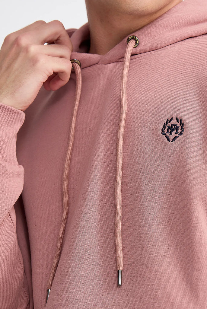 Marco Frank - Charles: Sweat Capuche Avec Logo Emblématique - Rose
