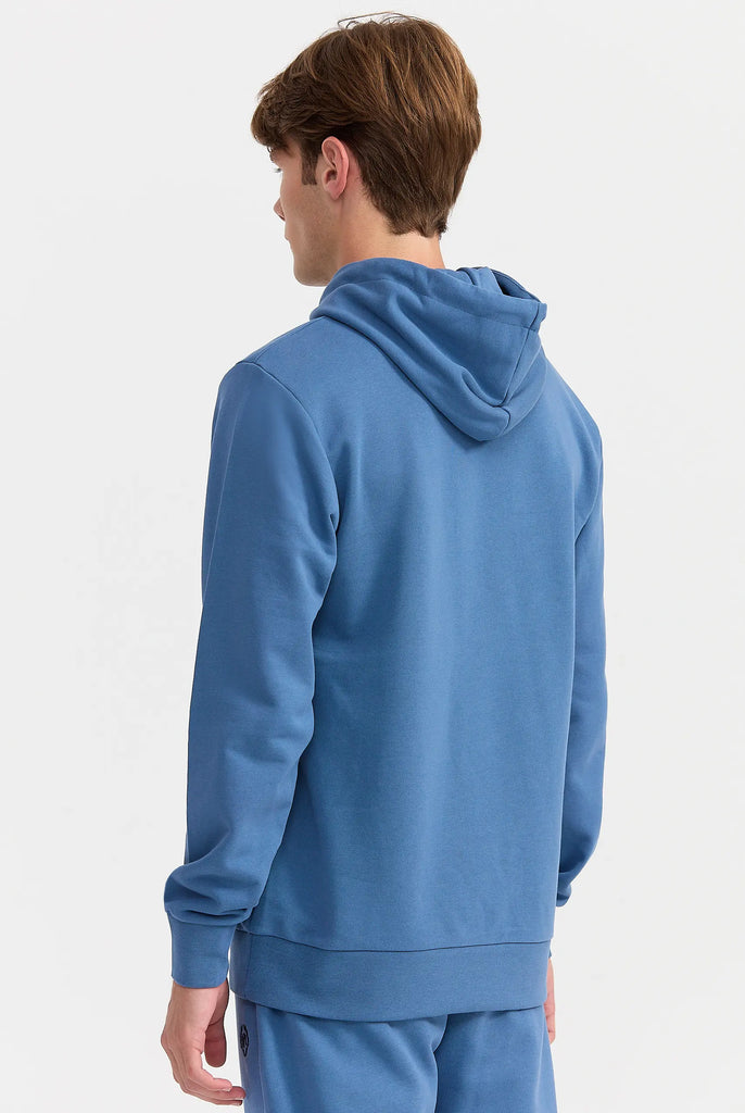 Marco Frank - Charles: Sweat Capuche Avec Logo Emblématique - Indigo