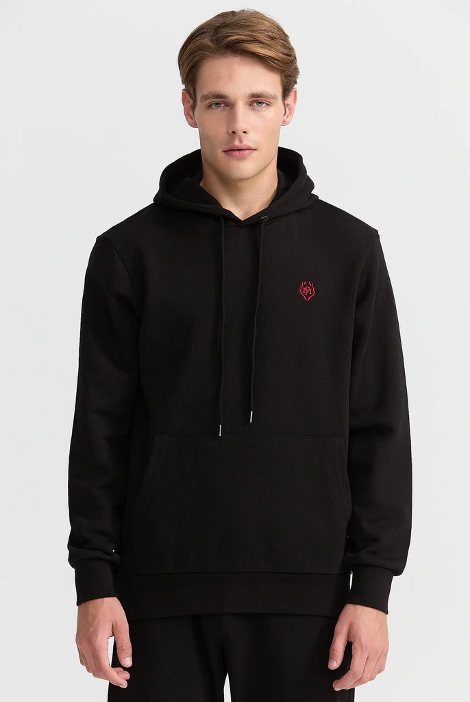 Marco Frank - Charles: Sweat Capuche Avec Logo Emblématique - Noir